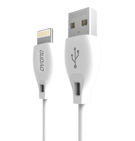 ⁨Przewód kabel USB-A - iPhone Lightning 2.4A 1m - biały⁩ w sklepie Wasserman.eu