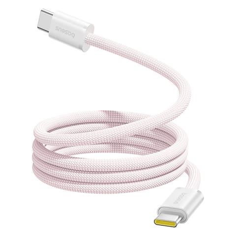 ⁨Kabel przewód samoczynnie układający się USB-C Dynamic 4 Pro 100W 1m - różowy⁩ w sklepie Wasserman.eu
