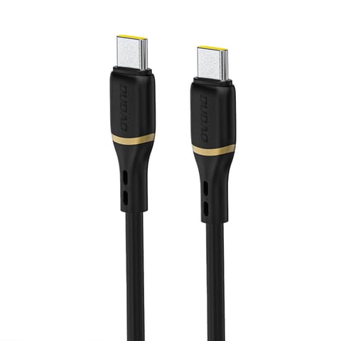 ⁨Kabel przewód USB-C w silikonowy oplocie L25C 60W 1m - czarny⁩ w sklepie Wasserman.eu