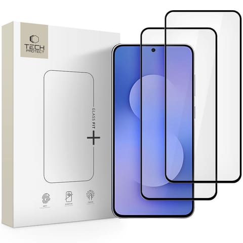 ⁨Szkło hartowane na Samsung Galaxy S25 FE Glass Fit+ czarne - 2 szt.⁩ w sklepie Wasserman.eu