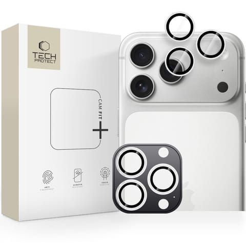 ⁨Osłona aparatu na iPhone 14 Pro / Max / 15 Pro / Max / 16 Pro / Max / 17 Pro / Max - srebrna⁩ w sklepie Wasserman.eu