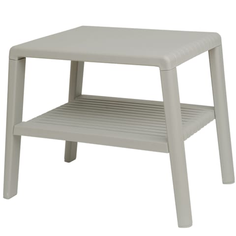 ⁨Wytrzymały stolik basenowy kawowy do ogrodu na taras z półką - BEŻOWY⁩ w sklepie Wasserman.eu