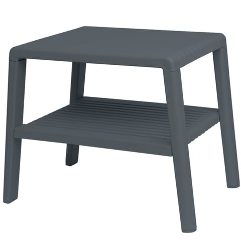 ⁨Wytrzymały stolik basenowy kawowy do ogrodu na taras z półką - ANTRACYT⁩ w sklepie Wasserman.eu