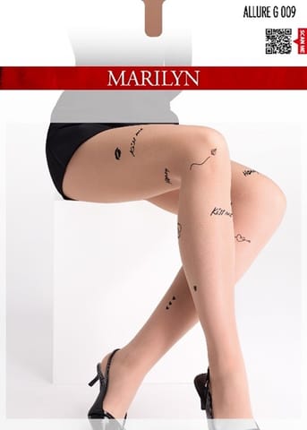 ⁨RAJSTOPY MARILYN ALLURE G009 (kolor beige - black, rozmiar 5)⁩ w sklepie Wasserman.eu