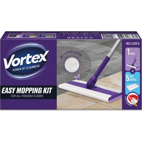 ⁨Zestaw mop myjący i 5 suchych chusteczek BS-VR-667431 VORTEX⁩ w sklepie Wasserman.eu