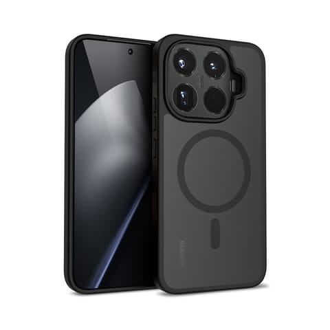 ⁨Crong Hybrid Matte Magnetic - Etui MagSafe Xiaomi 15T Pro (czarny)⁩ w sklepie Wasserman.eu