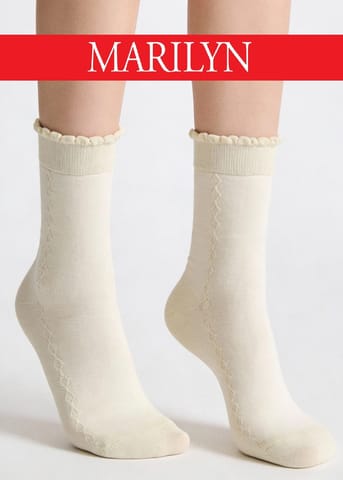 ⁨SKARPETY MARILYN DAMSKIE F95 (kolor beż, rozmiar 36-40)⁩ w sklepie Wasserman.eu