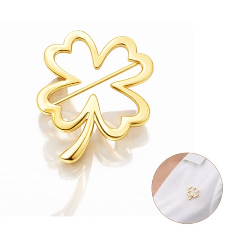 ⁨Broszka ozdobna - elegancka złota KONICZYNA BZ228⁩ w sklepie Wasserman.eu