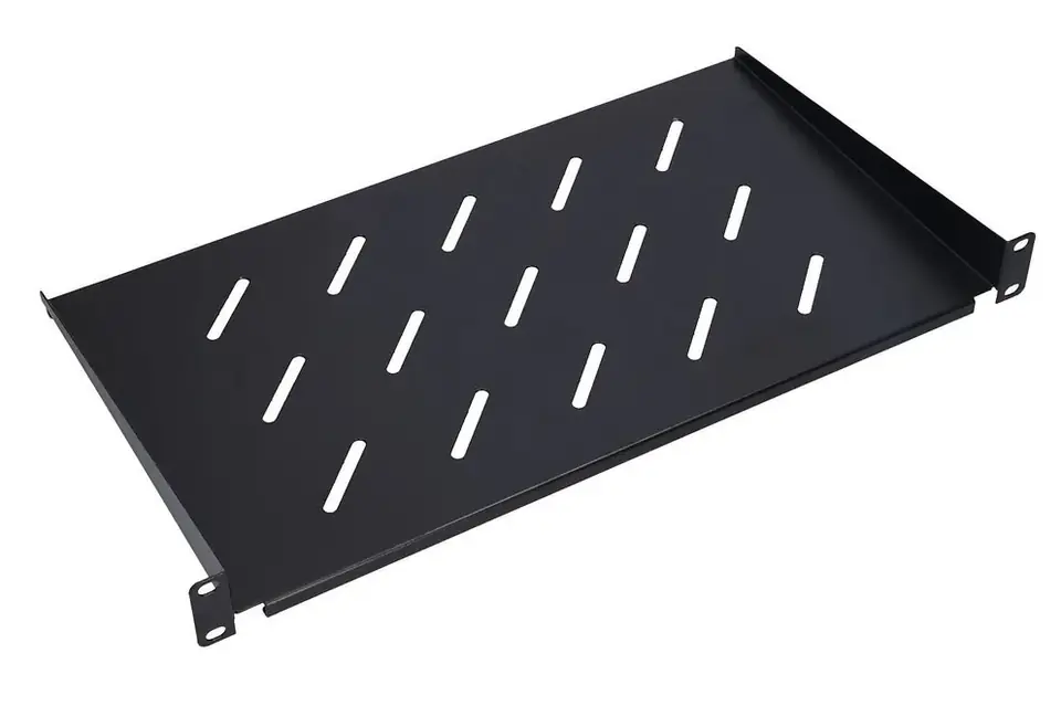 ⁨Shelf for Extralink 1U 19" rack 350 mm Black⁩ at Wasserman.eu