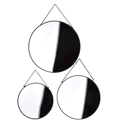 ⁨ALEXIA Komplet 3 luster 28/24/19cm na łańcuszku czarne⁩ w sklepie Wasserman.eu