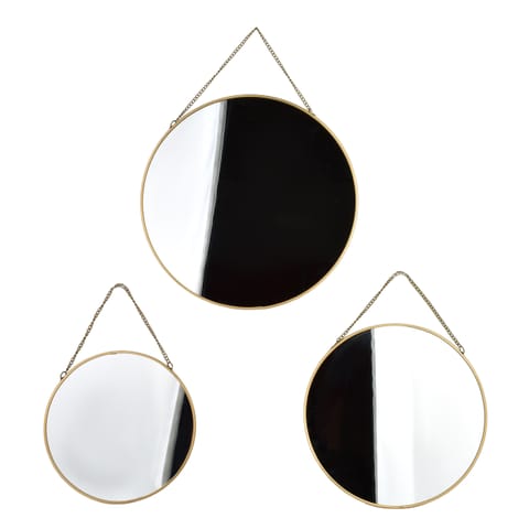 ⁨ALEXIA Komplet 3 luster 28/24/19cmna łańcuszku złote⁩ w sklepie Wasserman.eu