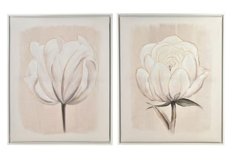 ⁨INGA Komplet 2 obrazów 40x50cm biały kwiat⁩ w sklepie Wasserman.eu