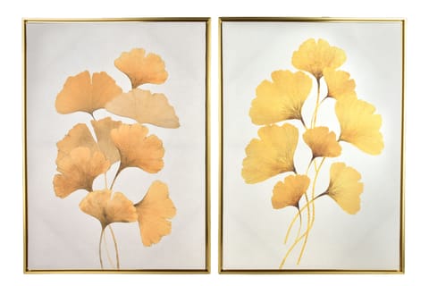 ⁨INGA Komplet 2 obrazów 50x70cm złoty miłorząb⁩ w sklepie Wasserman.eu