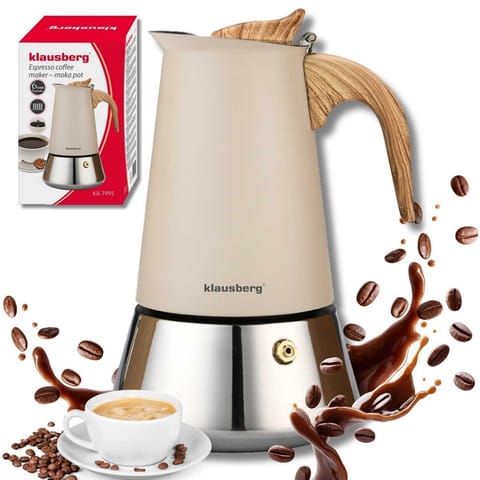 ⁨KAWIARKA ZAPARZACZ DO KAWY 300ml KLAUSBERG KB-7995 INDUKCJA⁩ w sklepie Wasserman.eu