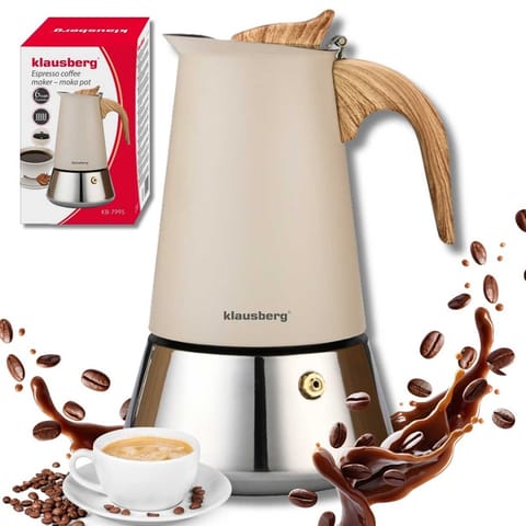 ⁨KAWIARKA ZAPARZACZ DO KAWY 600ml KLAUSBERG KB-7997 INDUKCJA⁩ w sklepie Wasserman.eu