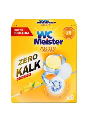 ⁨WC Meister Aktiv Kraft WC Zitrone Tabletki Odkamieniające 8 szt.⁩ w sklepie Wasserman.eu