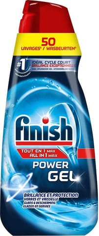 ⁨Finish All in One Power Gel Żel do Zmywarki 50 Myć 1 litr Regular⁩ w sklepie Wasserman.eu