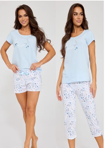 ⁨PIŻAMA CORNETTE PD-466/344 SO DELICATE (kolor niebieski, rozmiar M)⁩ w sklepie Wasserman.eu