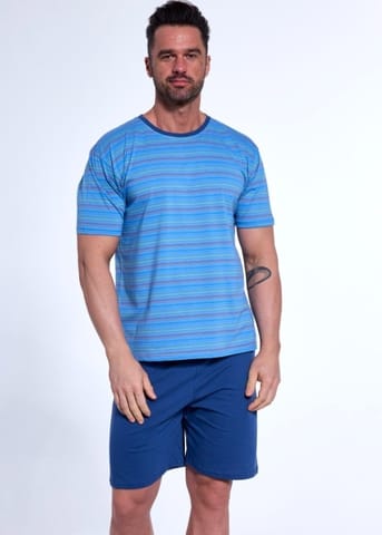 ⁨PIŻAMA CORNETTE PM-338/47 (kolor niebieski, rozmiar L)⁩ w sklepie Wasserman.eu