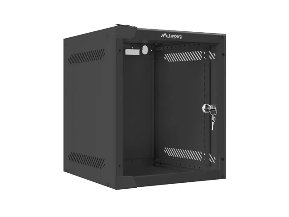 ⁨LANBERG WALL-MOUNTED RACK CABINET 10" 6U (280X310, BLACK)⁩ at Wasserman.eu