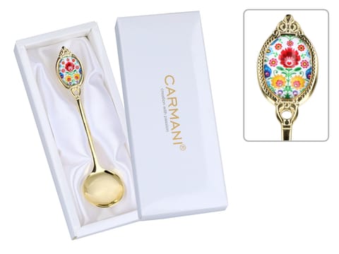 ⁨Łyżeczka do cukru - Kujawskie, białe (CARMANI)⁩ w sklepie Wasserman.eu