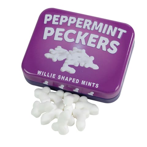 ⁨Candyprints Peppermint Peckers Mini miętowki w metalowym opakowaniu 45g⁩ w sklepie Wasserman.eu