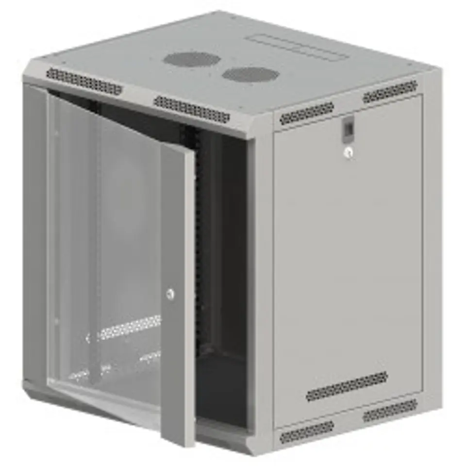 ⁨Alantec-Szafa wisząca 19" 15U 600x600 d. szklane⁩ w sklepie Wasserman.eu