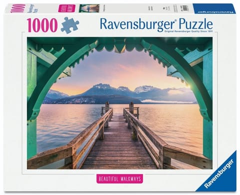 ⁨Puzzle 1000 Footbridge at Lac d'Annecy⁩ w sklepie Wasserman.eu