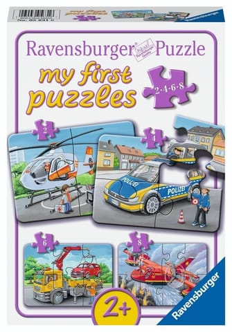⁨Puzzle 2/4/6/8 Emergency Vehicles⁩ w sklepie Wasserman.eu