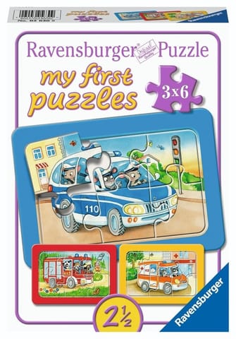 ⁨Puzzle 3x6 Emergency Vehicles⁩ w sklepie Wasserman.eu