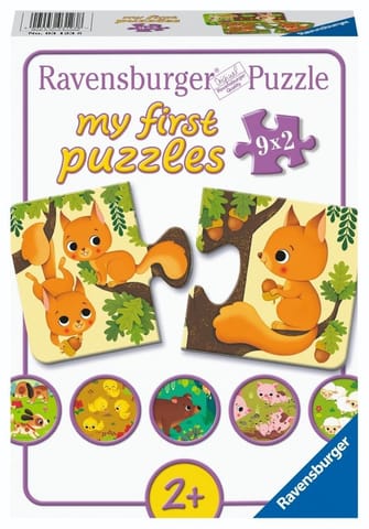 ⁨Puzzle 9x2 Animals and their babies⁩ w sklepie Wasserman.eu