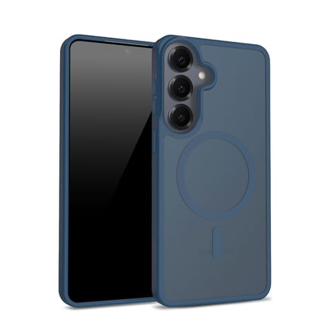 ⁨Crong Hybrid Matte Magnetic - Etui MagSafe Samsung Galaxy S25 (granatowy)⁩ w sklepie Wasserman.eu