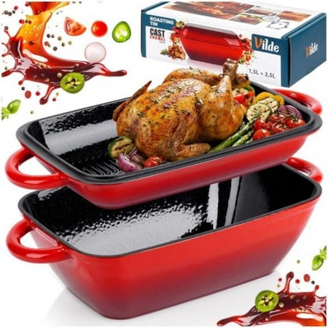 ⁨BRYTFANNA ŻELIWNA EMALIOWANA Z PATELNIĄ 3,5/1,5L CAST LINE 279094⁩ w sklepie Wasserman.eu