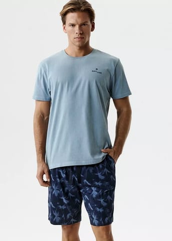 ⁨PIŻAMA ATLANTIC NMP-399 WL26 NIEJ/DEN (kolor niebieski jasny, rozmiar XXL)⁩ w sklepie Wasserman.eu