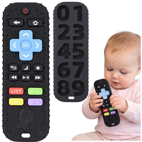 ⁨Pilot Dla Malucha Sensoryczny Gryzak Liczby Gumowy Czarny⁩ w sklepie Wasserman.eu