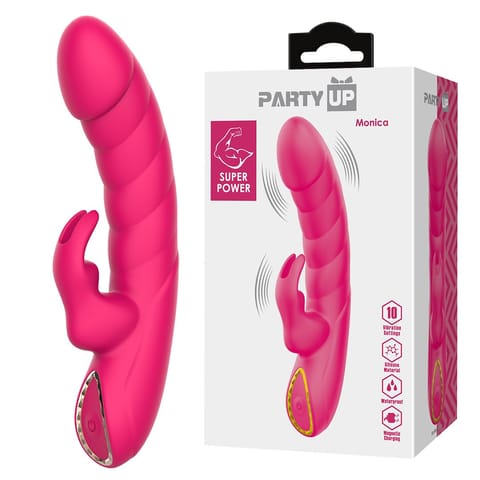 ⁨Monica Party Up wibrator typu króliczek ładowany magnetycznie różowy⁩ w sklepie Wasserman.eu