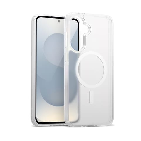 ⁨Crong Hybrid Matte Magnetic - Etui MagSafe Samsung Galaxy S25 (biały)⁩ w sklepie Wasserman.eu