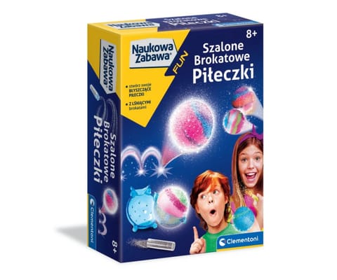 ⁨Clementoni 50702 Naukowa Zabawa Lab Szalone Brokatowe Piłeczki⁩ w sklepie Wasserman.eu