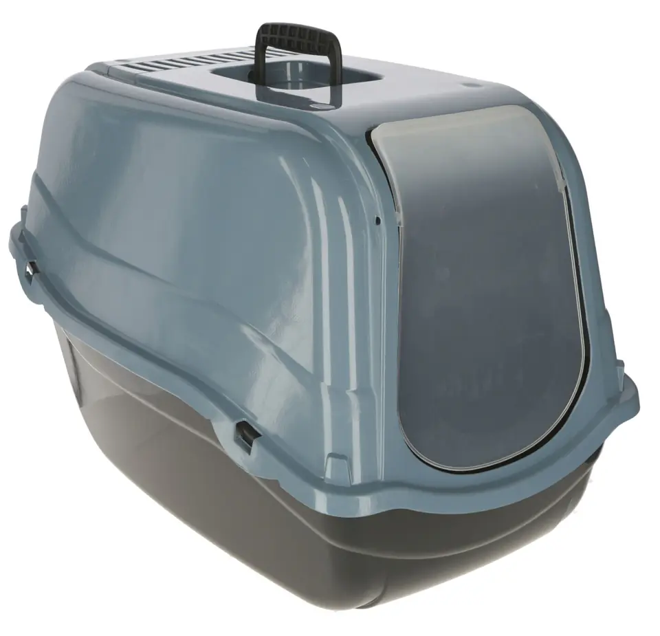 ⁨KERBL Cat litter box Emma Eco 57 cm x 39 cm, black and blue [81691]⁩ at Wasserman.eu