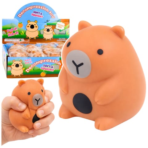 ⁨Gniotek Antystresowy Kapibara Miękki Squishy Brązowa 7 cm⁩ w sklepie Wasserman.eu