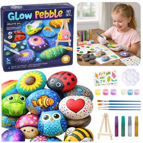 ⁨Zestaw Kreatywny DIY Malowanie Kamieni Świecących Dla Dzieci⁩ w sklepie Wasserman.eu