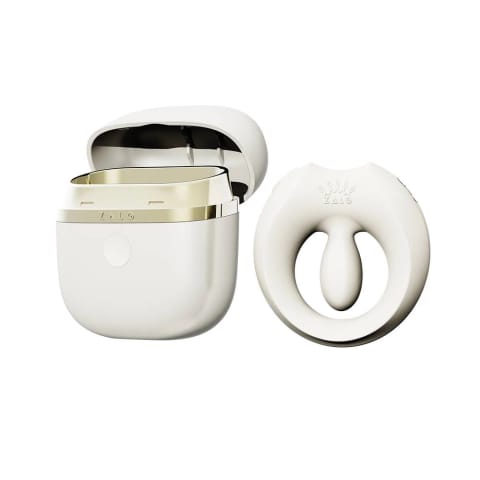 ⁨Pierścień erekcyjny ze stymulatorem Apis Ivory White Zalo⁩ w sklepie Wasserman.eu