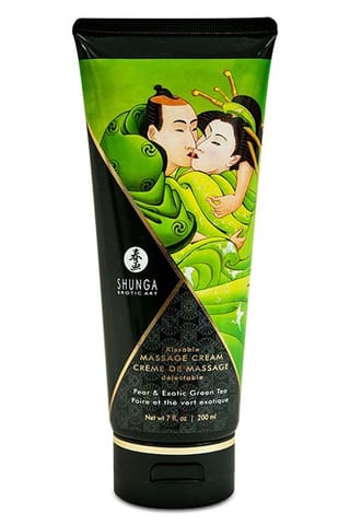 ⁨Shunga Massage Cream Pear & Exotic Green Tea 200ml krem do masażu⁩ w sklepie Wasserman.eu