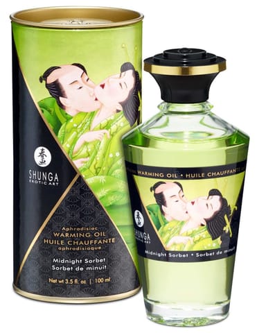 ⁨Shunga Aphrodisiac Warming Oil Midnight Sorbet 100ml rozgrzewający olejek⁩ w sklepie Wasserman.eu