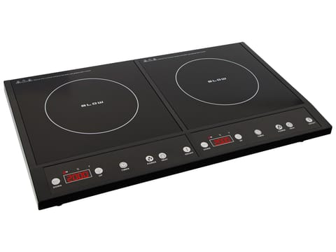 ⁨44-046# Kuchenka indukcyjna płyta nastawna dwupalnikowa 2000w + 2000w blow⁩ w sklepie Wasserman.eu