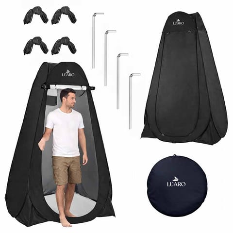⁨Tent shower changing room portable toilet black⁩ at Wasserman.eu