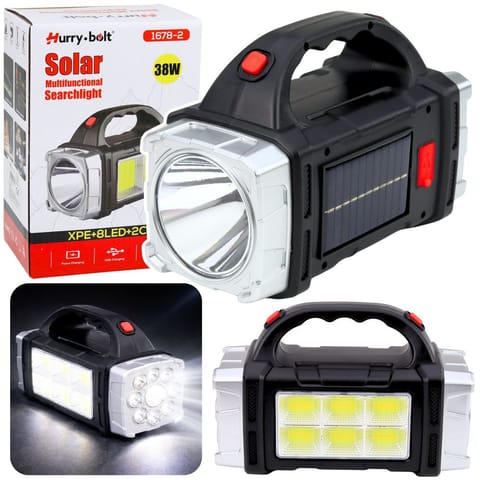 ⁨Wielofunkcyjna Latarka Solarna Szerokokątna LED HB-1678 38W⁩ w sklepie Wasserman.eu