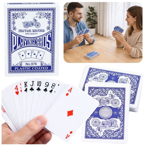 ⁨Klasyczne Karty Do Gry Plastikowa Powłoka Talia Niebieskie⁩ w sklepie Wasserman.eu