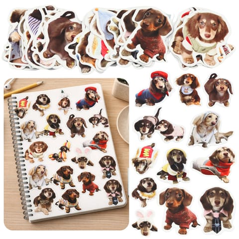 ⁨Zestaw Naklejki Z Pieskami Spaniel Papierowe Do Ozdabiania 50 szt.⁩ w sklepie Wasserman.eu
