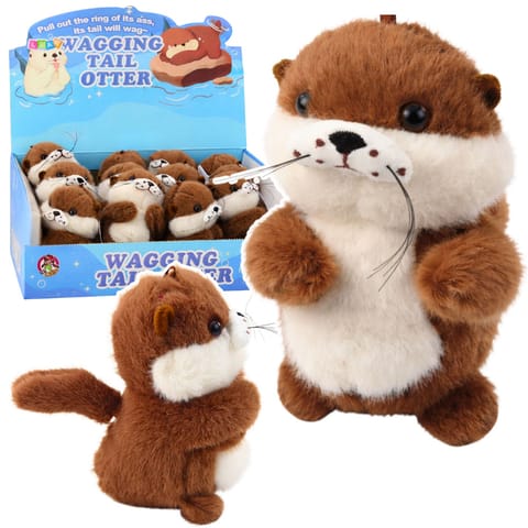 ⁨Pluszowa Wydra z Kręcącym Ogonkiem Dźwięki Piszczenia Brelok 12,5 cm⁩ w sklepie Wasserman.eu